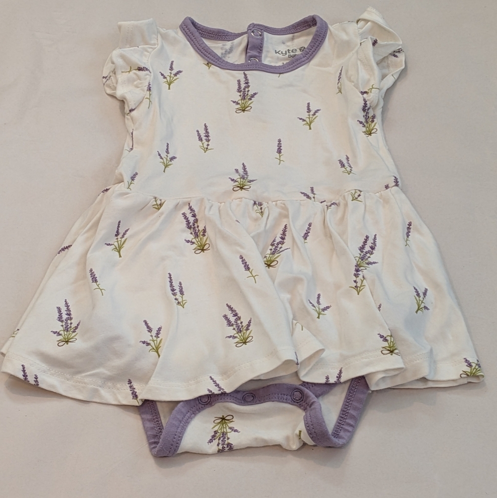 Kyte Lavender twirl bodysuit dress